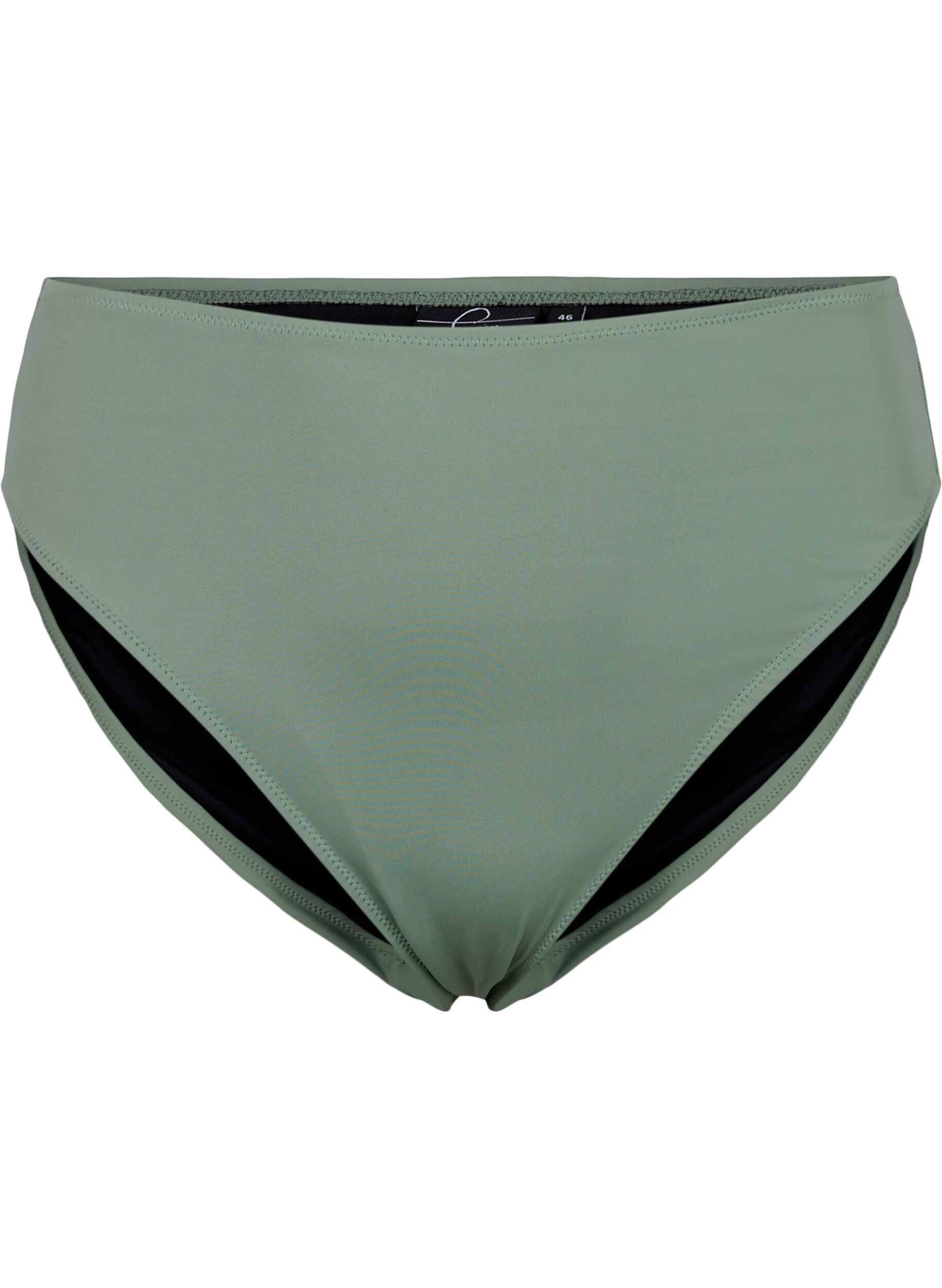 Zizzi Culotte de bikini Tai &agrave; taille r&eacute;guli&egrave;re, Vert clair, Packshot image number 0