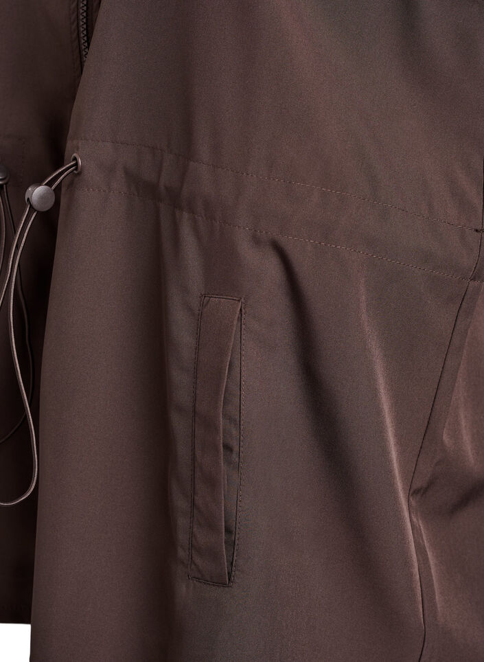 Veste sans manches avec taille élastiquée, Marron, Packshot