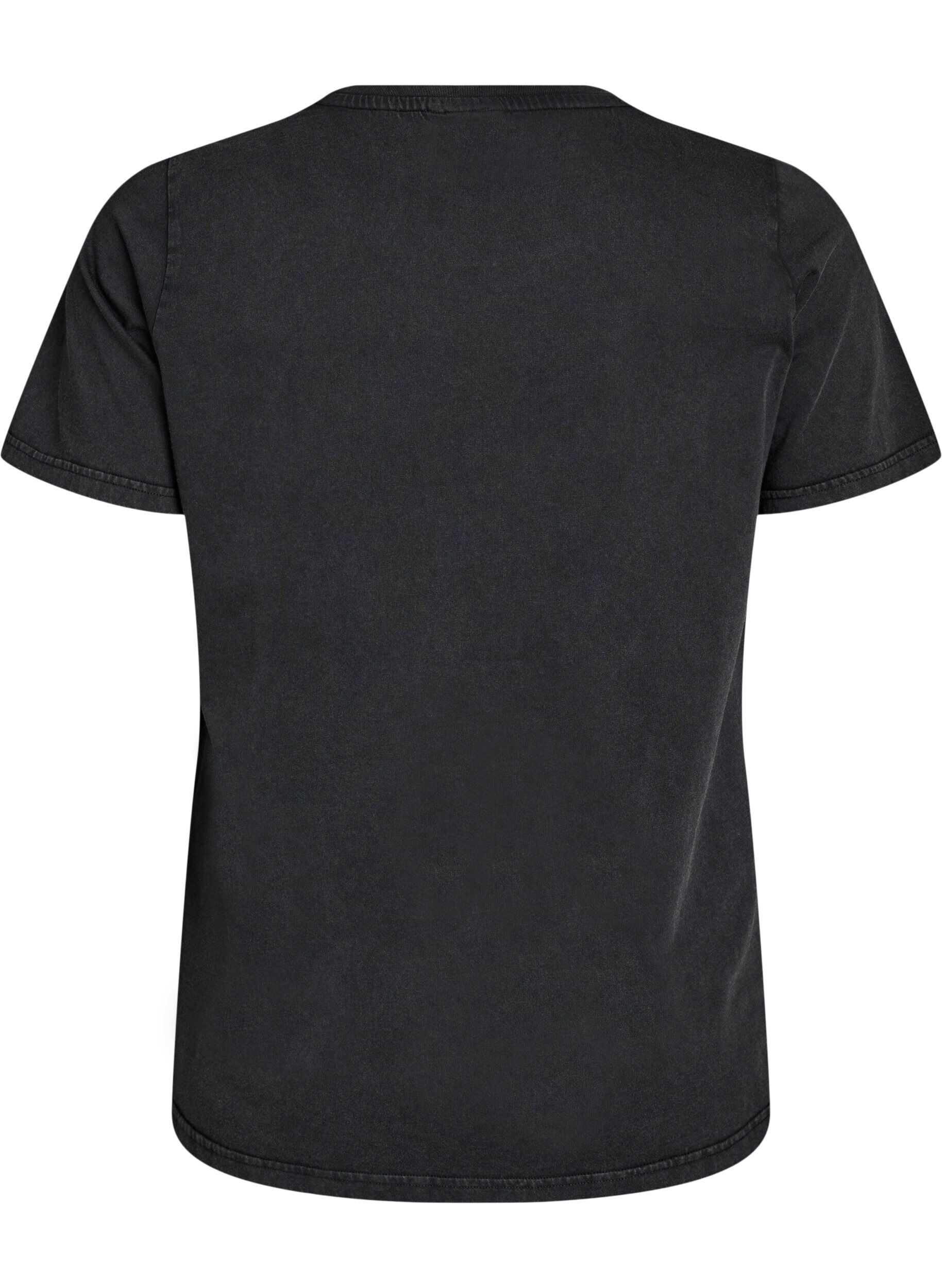 ZizziT-shirt en coton bio avec imprim&eacute; rock, Noir, Packshot image number 1