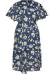 Robe longue avec manches papillon et taille &agrave; nouer, Bleu, Packshot image number 0