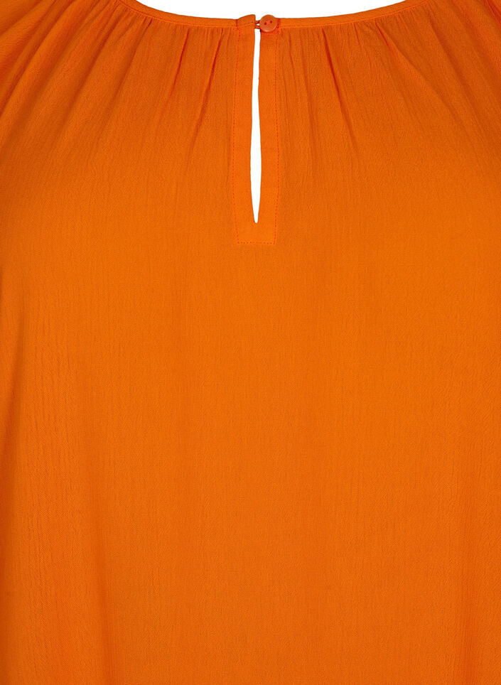 Tunique en viscose à manches 3/4, Orange, Packshot image number 2