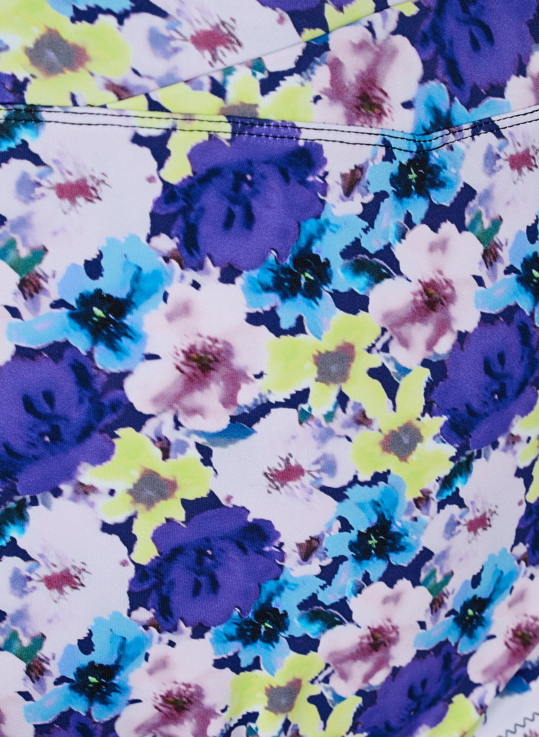 Zizzi Bas de bikini fleuri taille haute, Violet, Packshot image number 2