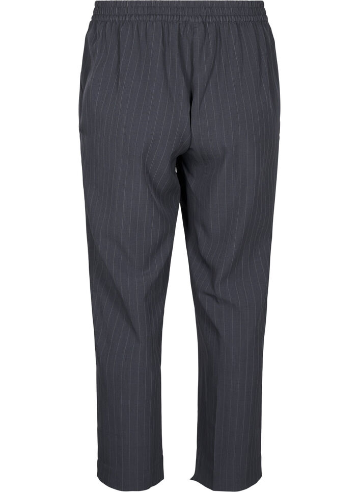FLASH - Pantalon large doté de poches, Dark Grey Mel Stripe, Packshot image number 1