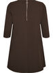 Robe courte avec une coupe &eacute;vas&eacute;e et des manches 3/4, Marron, Packshot image number 1