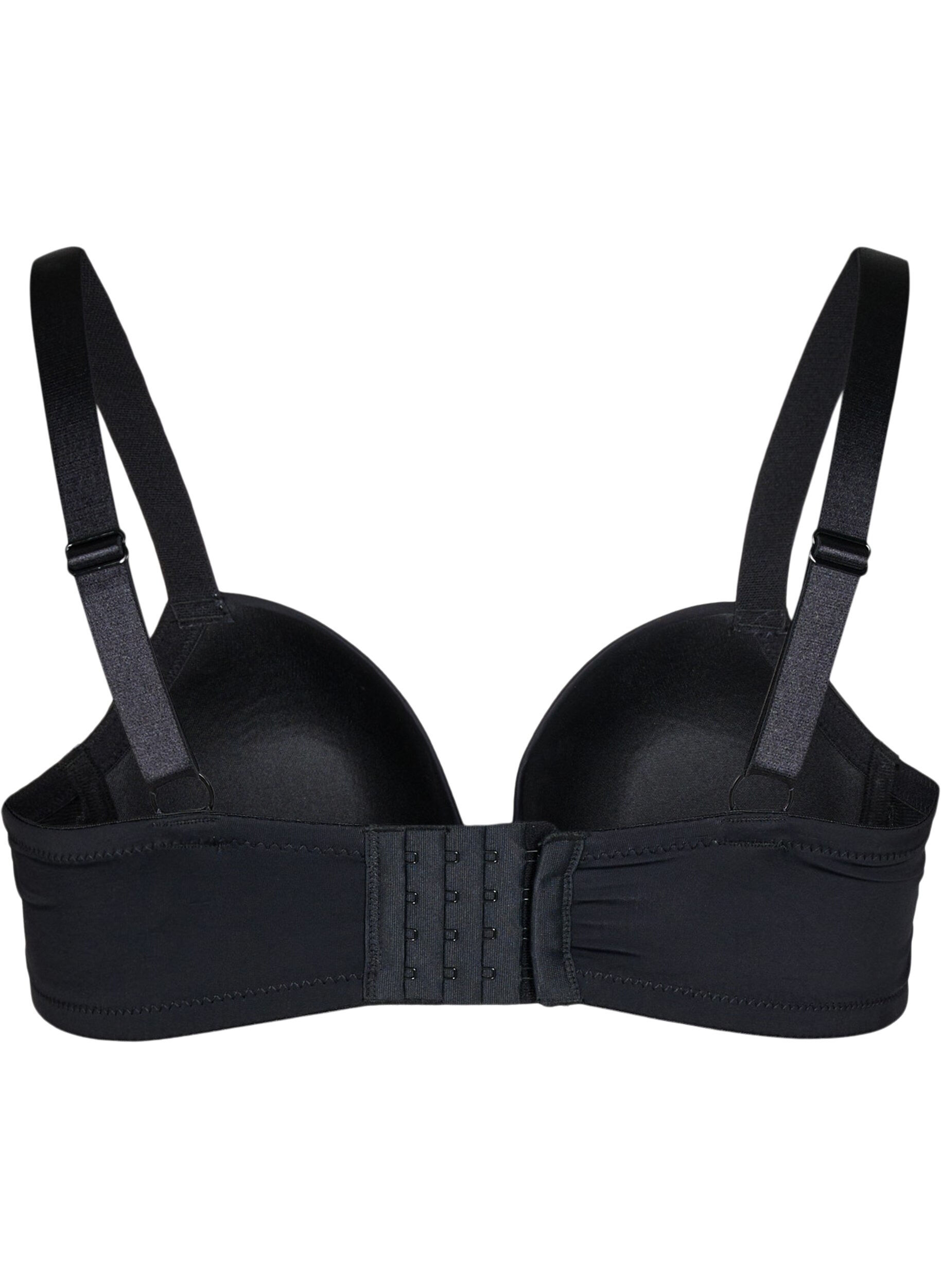 Zizzi Soutien-gorge moul&eacute; avec d&eacute;tail en forme de croix, Noir, Packshot image number 1