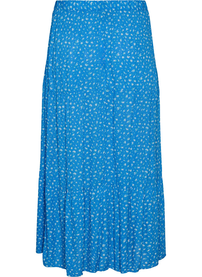 Jupe longue &agrave; taille &eacute;lastiqu&eacute;e, Bleu, Packshot image number 1