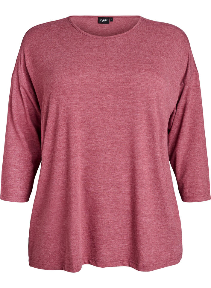 FLASH &ndash; Blouse en jersey avec manches 3/4, Rose poudr&eacute;e, Packshot image number 0