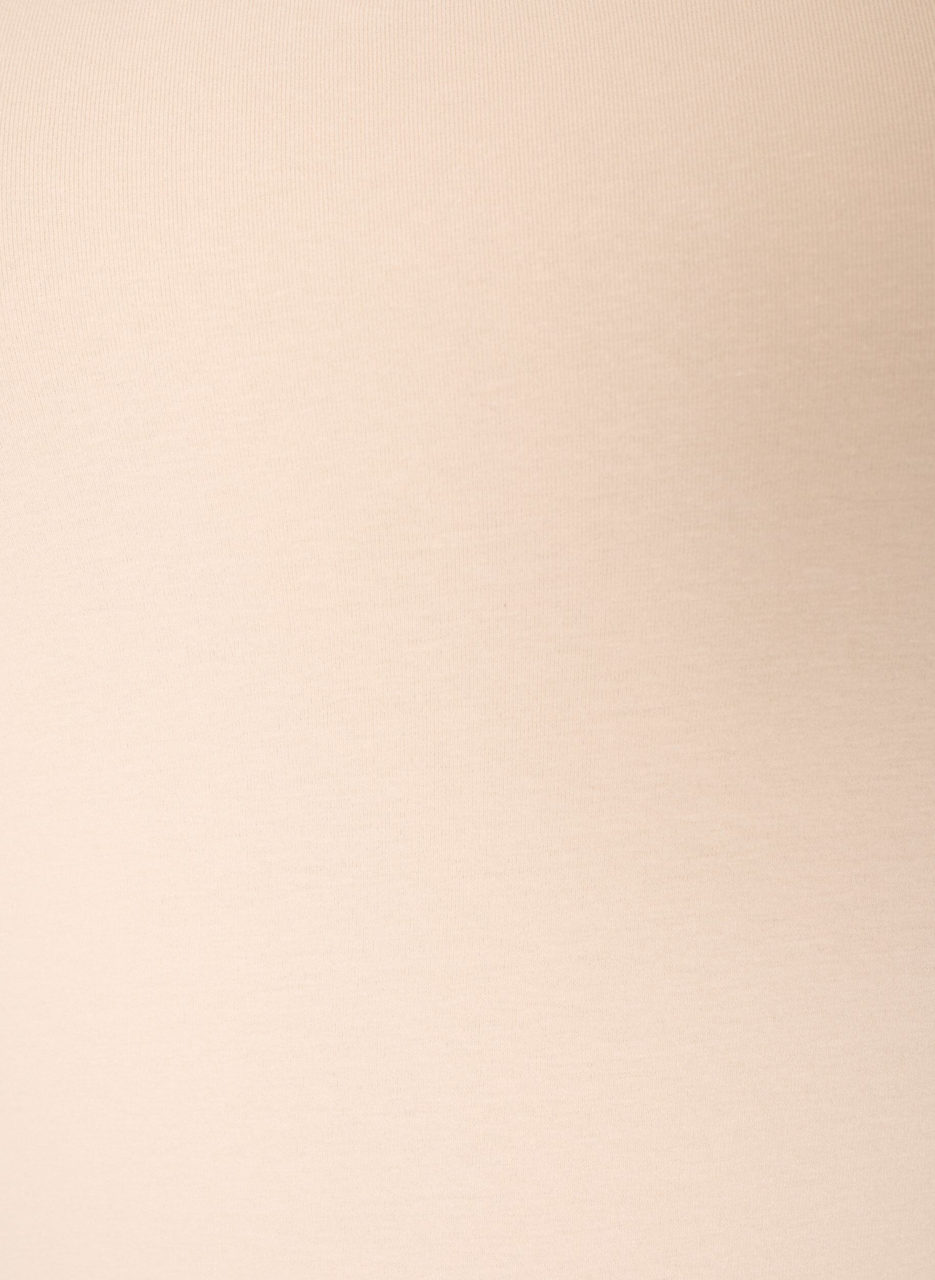 ZizziSolid color basic top in cotton, Beige, Packshot image number 2