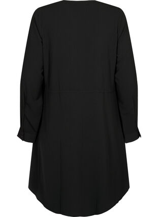Robe avec dentelle à la taille, Black, Packshot image number 1