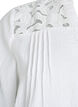 Blouse en mousseline de coton avec d&eacute;tails brod&eacute;s, Blanc, Packshot image number 3