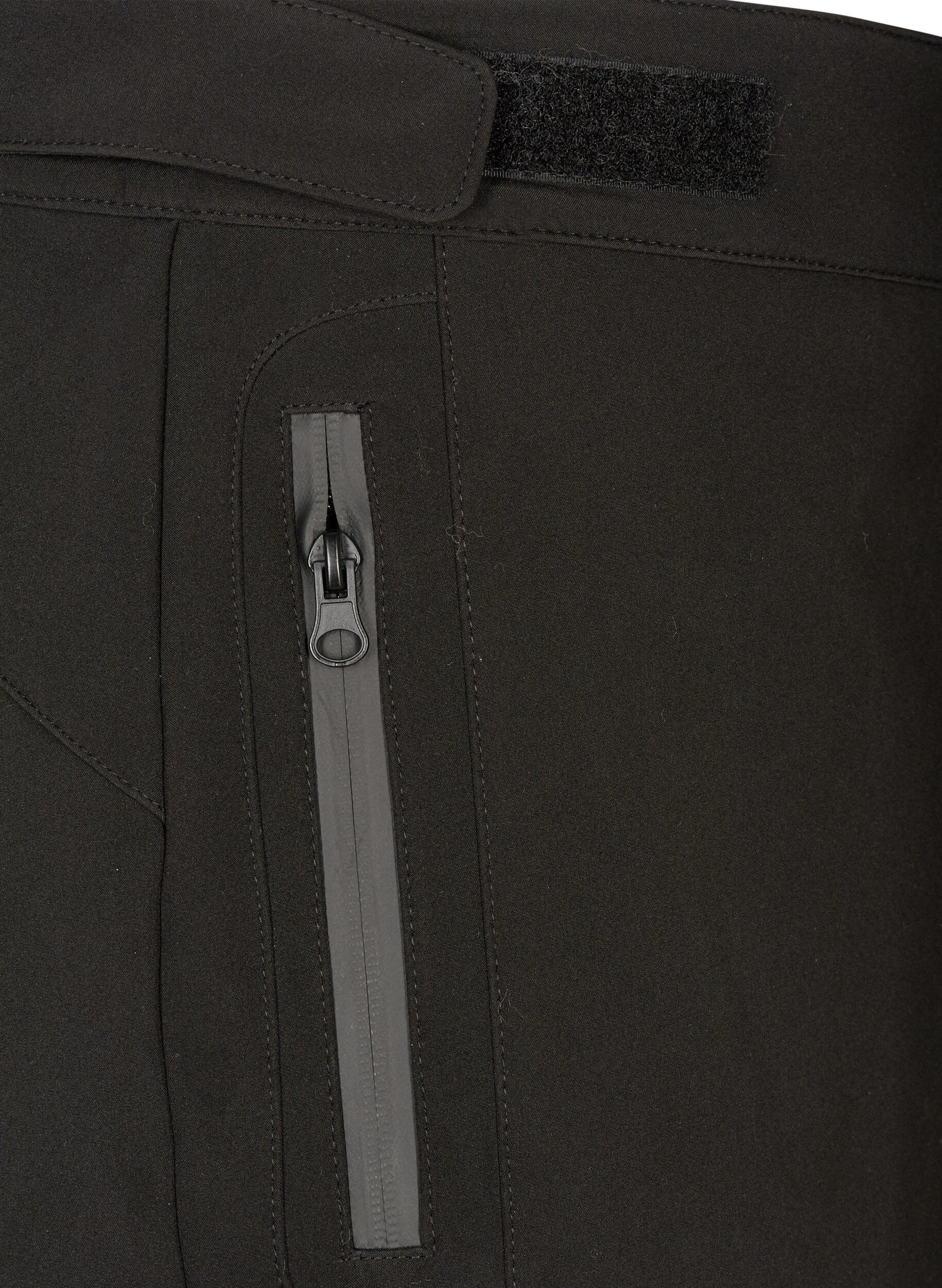 ZizziPantalon Softshell avec velcro ajustable, Noir, Packshot image number 3