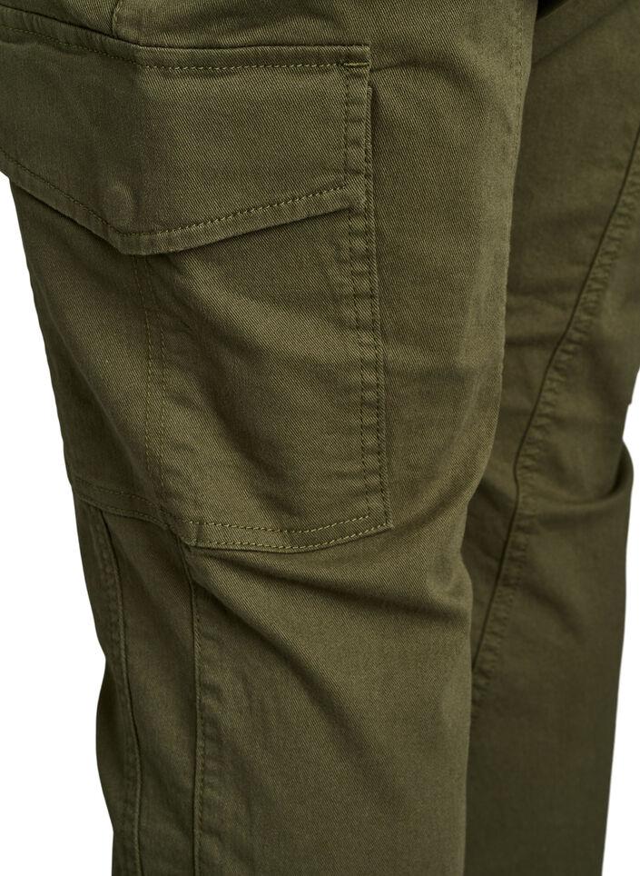 Pantalon slim fit avec poches cargo, Vert, Packshot image number 3