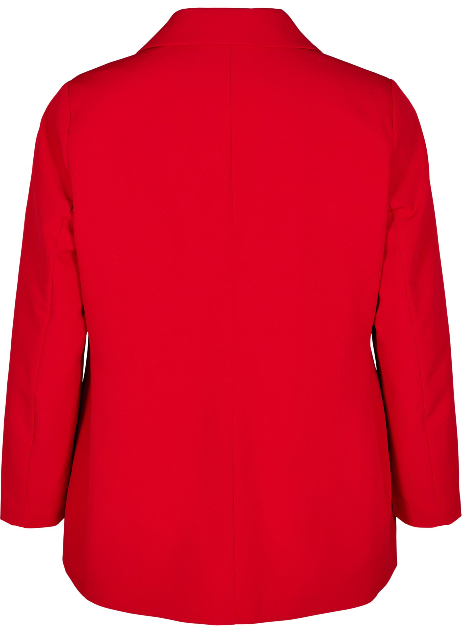 Zizzi Blazer classique avec fermeture boutonn&eacute;e, Rouge, Packshot image number 1