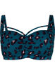 Soutien-gorge de bikini avec drapage et lanière, Leopard, Packshot image number 0
