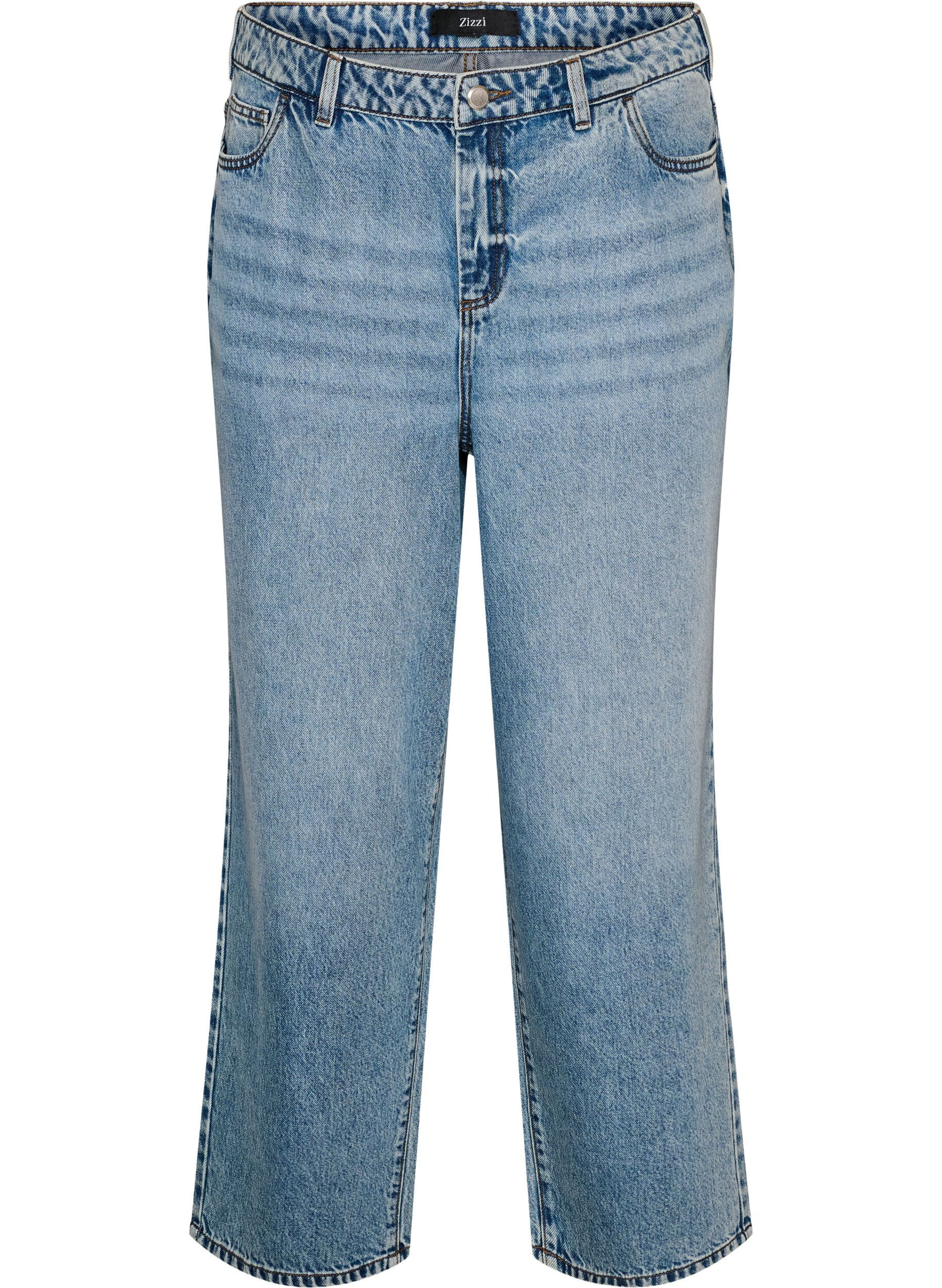 ZizziJean Kiana &agrave; coupe droite et taille haute, Bleu, Packshot image number 0