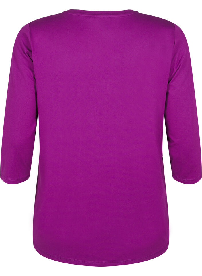 Haut de sport &agrave; manches 3/4, Violet, Packshot image number 1
