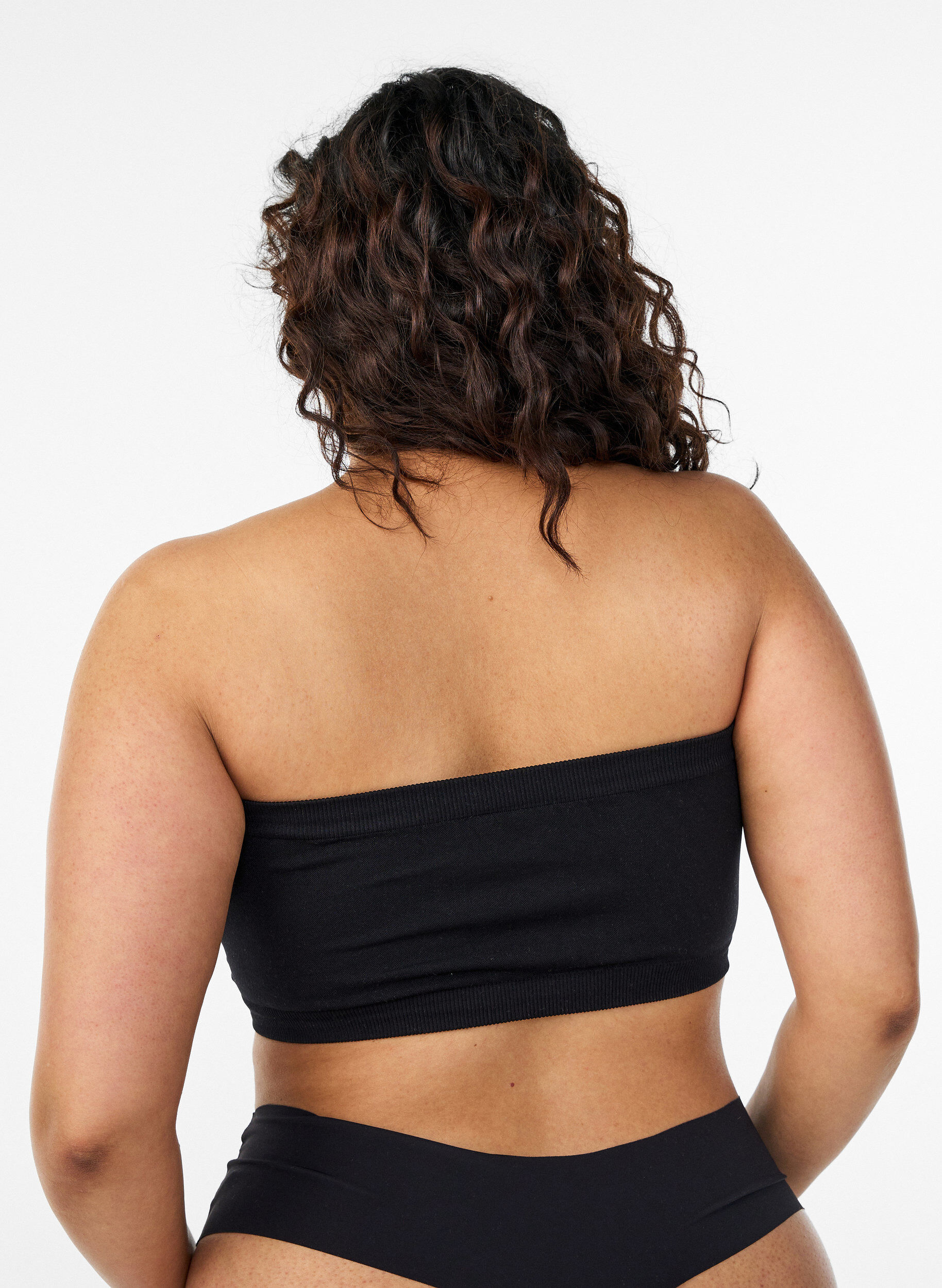 Zizzi Soutien-gorge bandeau, Noir, Model image number 2