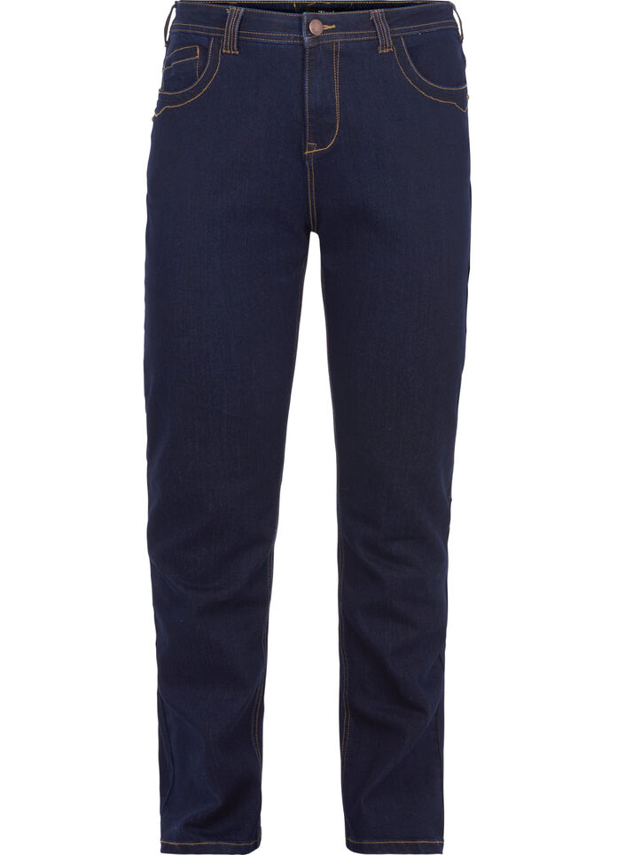 Jean Vilma coupe slim &agrave; taille haute, Bleu, Packshot image number 0