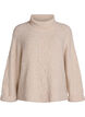Pull &agrave; col roul&eacute; et torsades, Vanille, Packshot image number 0