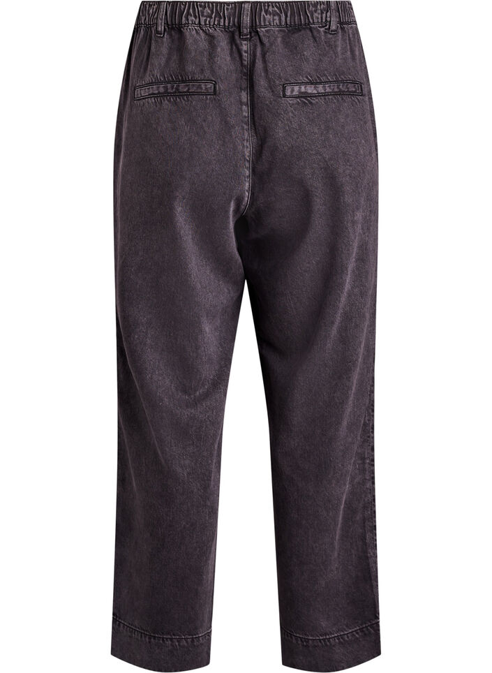 Jean large avec taille &eacute;lastiqu&eacute;e, Gris, Packshot image number 1