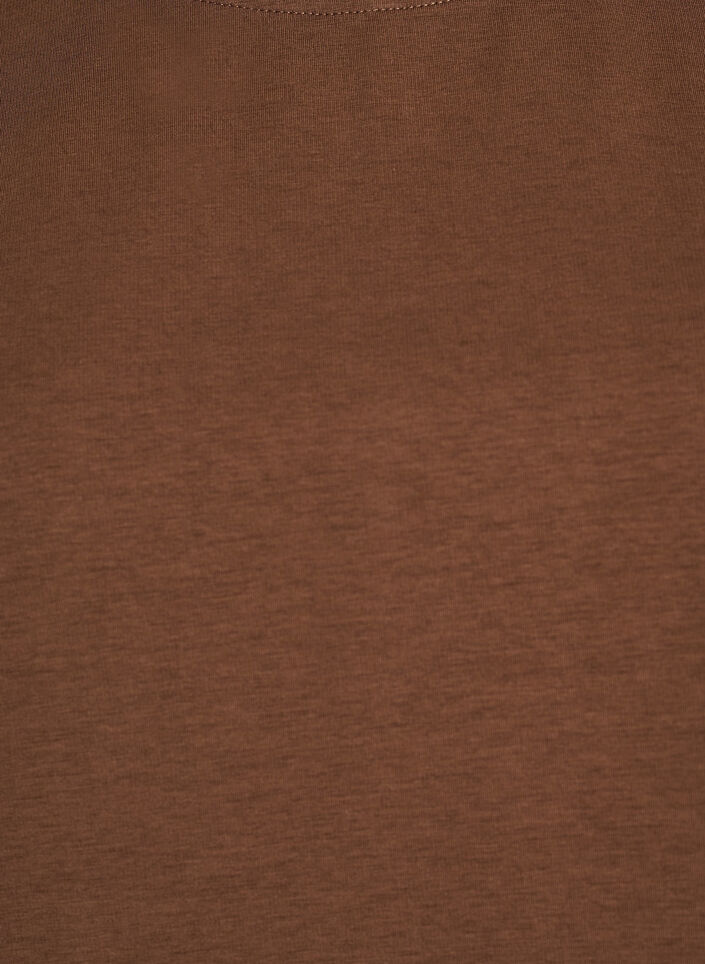 Blouse peplum avec manches longueur coude, Marron, Packshot image number 2