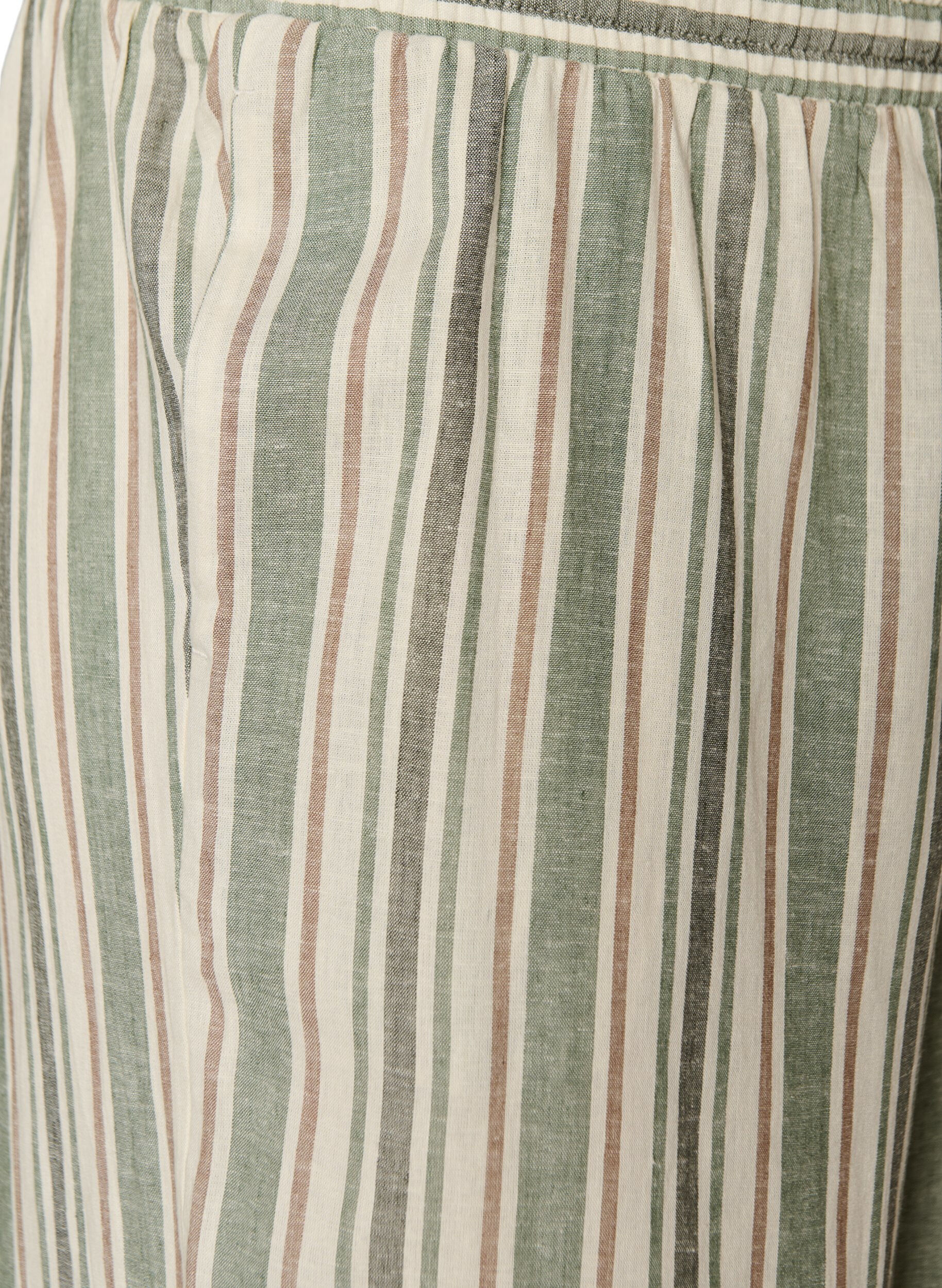 ZizziPantalon large en lin et viscose, Vanille, Packshot image number 2