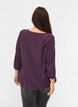 Blouse unie avec dentelle et manches 3/4, Plum Perfect, Model image number 1