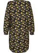 Robe imprim&eacute;e en viscose &agrave; manches longues, Noir, Packshot image number 1