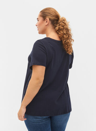 T-shirt en coton à manches courtes avec imprimé, Night Sky Love Love, Model image number 1