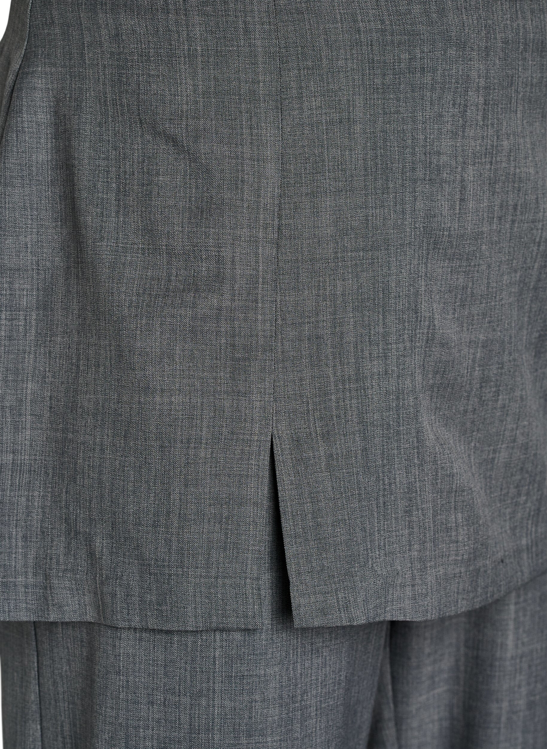 Zizzi Pantalon coupe droite avec jupe, Gris anthracite, Packshot image number 2
