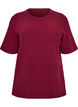 Blouse textur&eacute;e &agrave; manches coude, Bordeaux, Packshot image number 0
