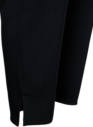Pantalon en mélange de modal avec fente, Black, Packshot image number 3