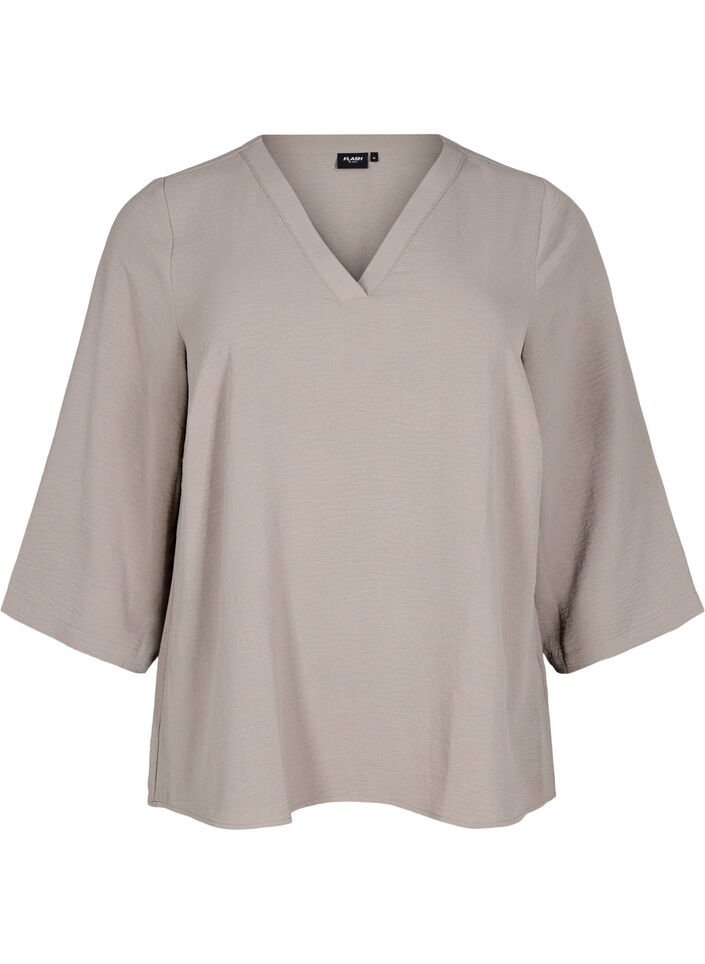 FLASH - Blouse à manches 3/4, Beige, Packshot image number 0