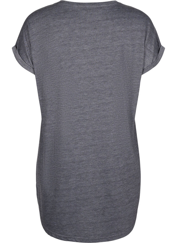 Chemise de nuit &agrave; manches courtes avec imprim&eacute; de texte, , Packshot image number 1