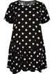 Robe en viscose avec d&eacute;coupe, Noir, Packshot image number 0