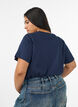 T-shirt en coton bio avec motif ourson, Bleu, Model image number 2