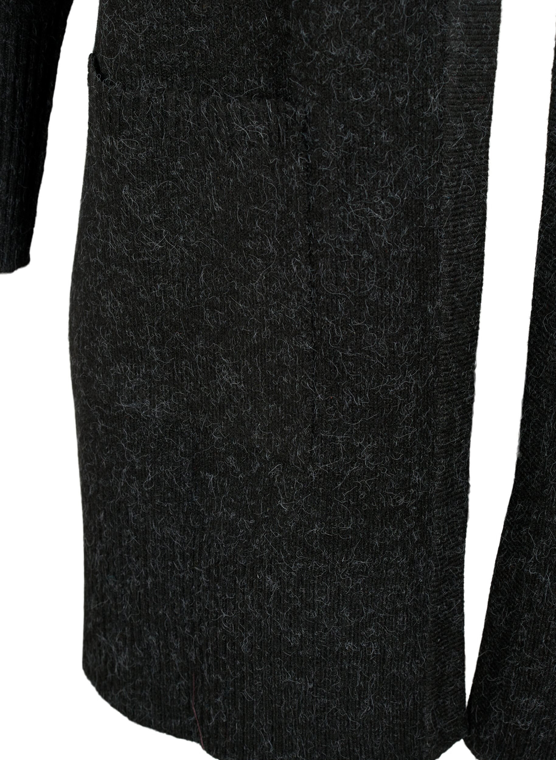 ZizziCardigan tricot&eacute; mouchet&eacute; avec poches, Gris anthracite, Packshot image number 3