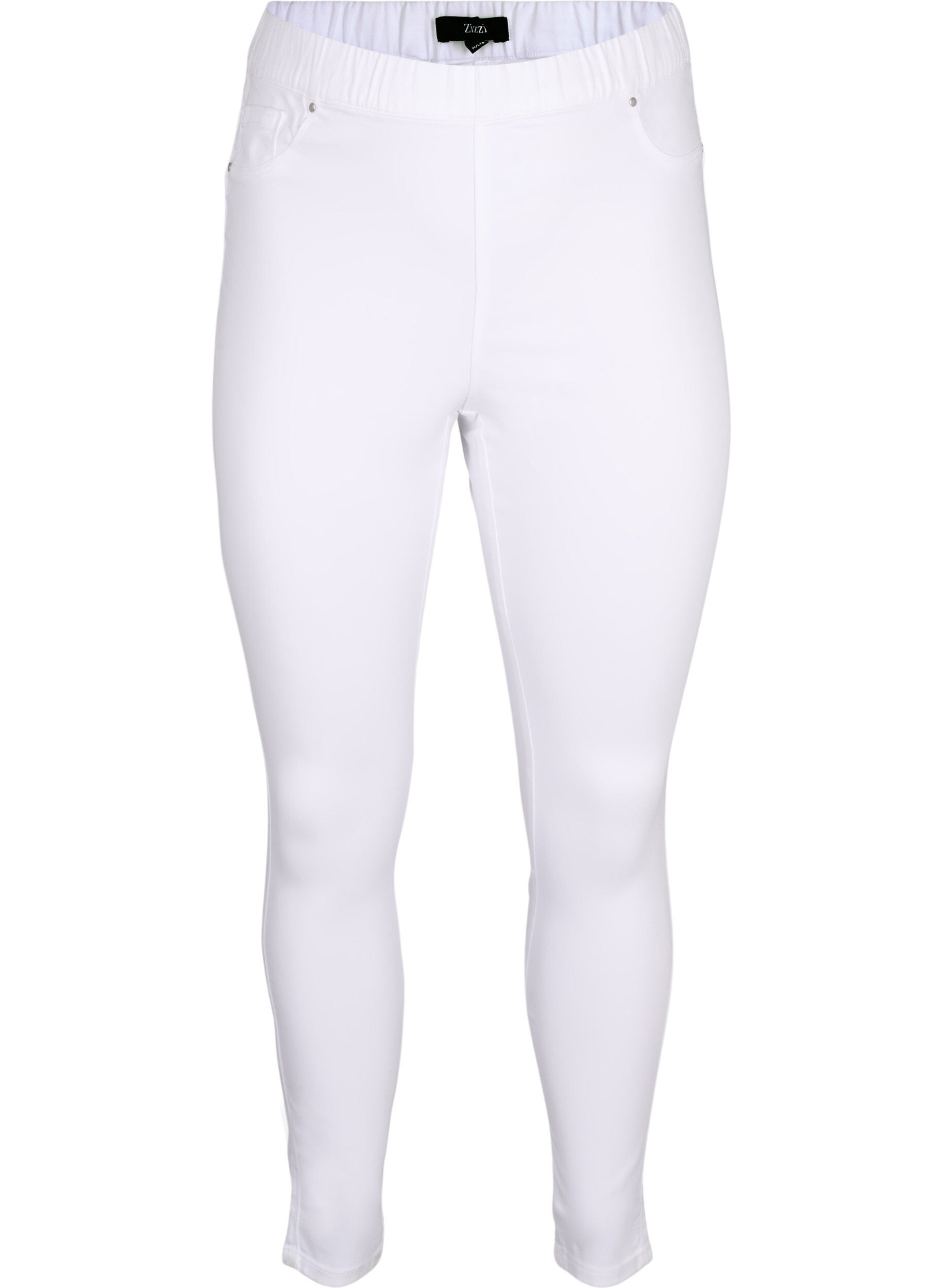 ZizziJeggings &agrave; taille haute, Blanc, Packshot image number 0