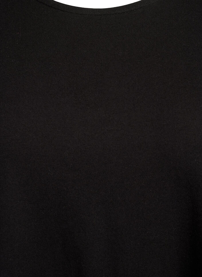 Robe à manches longues avec col rond, Black, Packshot image number 2
