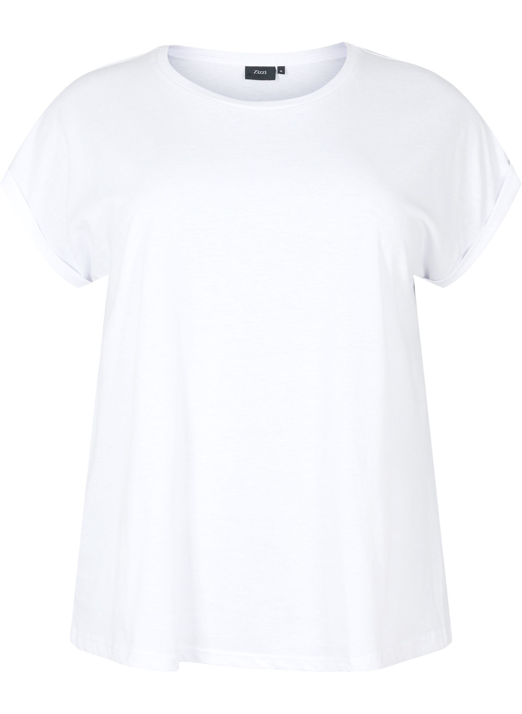 T-shirt &agrave; manches courtes en coton m&eacute;lang&eacute;