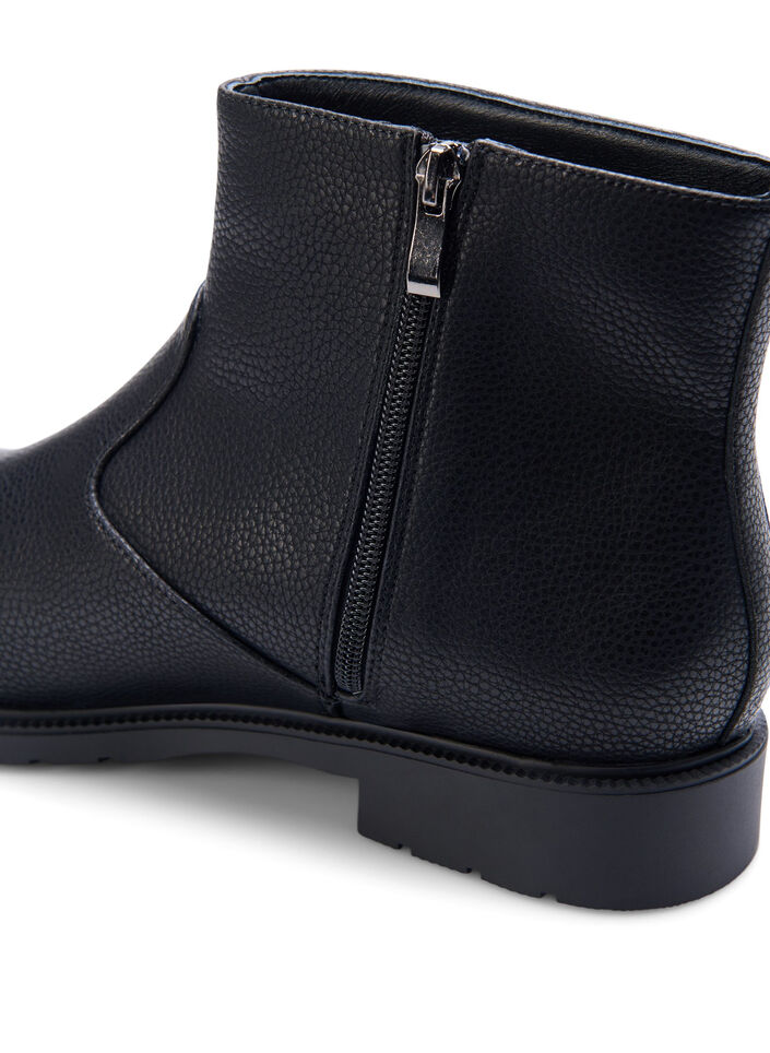 Large - Botte Chelsea en cuir, Black, Packshot image number 3