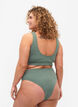 Bas de bikini avec structure en crêpe, Vert clair, Model image number 1
