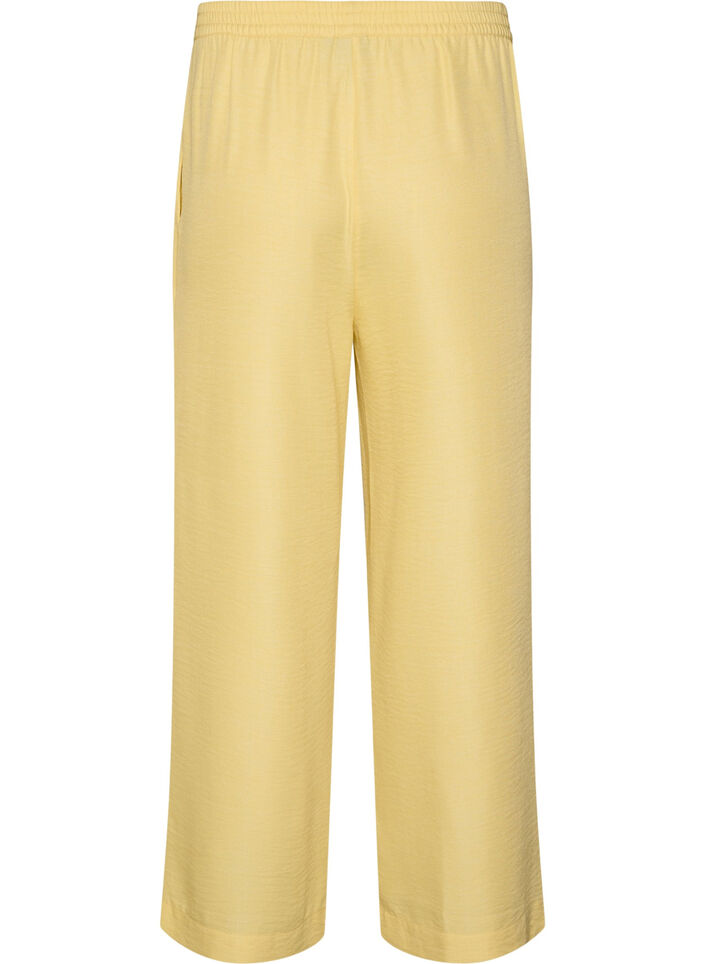 Pantalon ample avec ceinture &eacute;lastique et poches, Jaune clair, Packshot image number 1