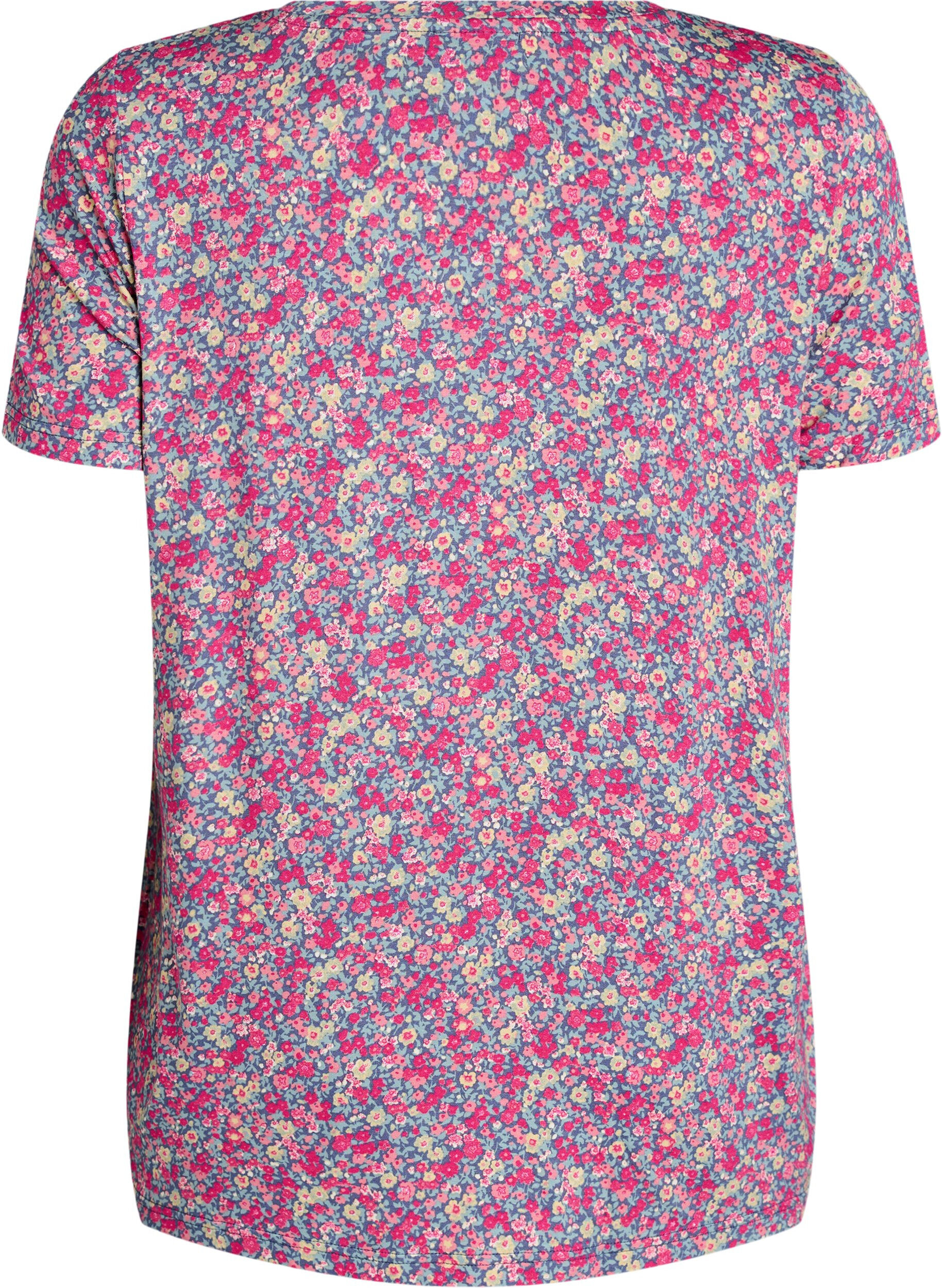 ZizziT-shirt avec imprim&eacute; floral, Rose, Packshot image number 1