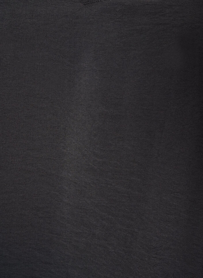 Blouse avec effet ballon et d&eacute;tails en mousseline, Noir, Packshot image number 2