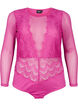 Bodystocking en dentelle et en maille, Fuchsia Red, Packshot image number 0