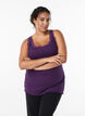 Haut avec bordure en dentelle, Violet, Model image number 0