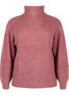 Pull en tricot avec col haut et fermeture &eacute;clair, Rose poudr&eacute;e, Packshot image number 0
