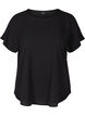 Blouse &agrave; manches courtes et encolure ronde, Noir, Packshot image number 0