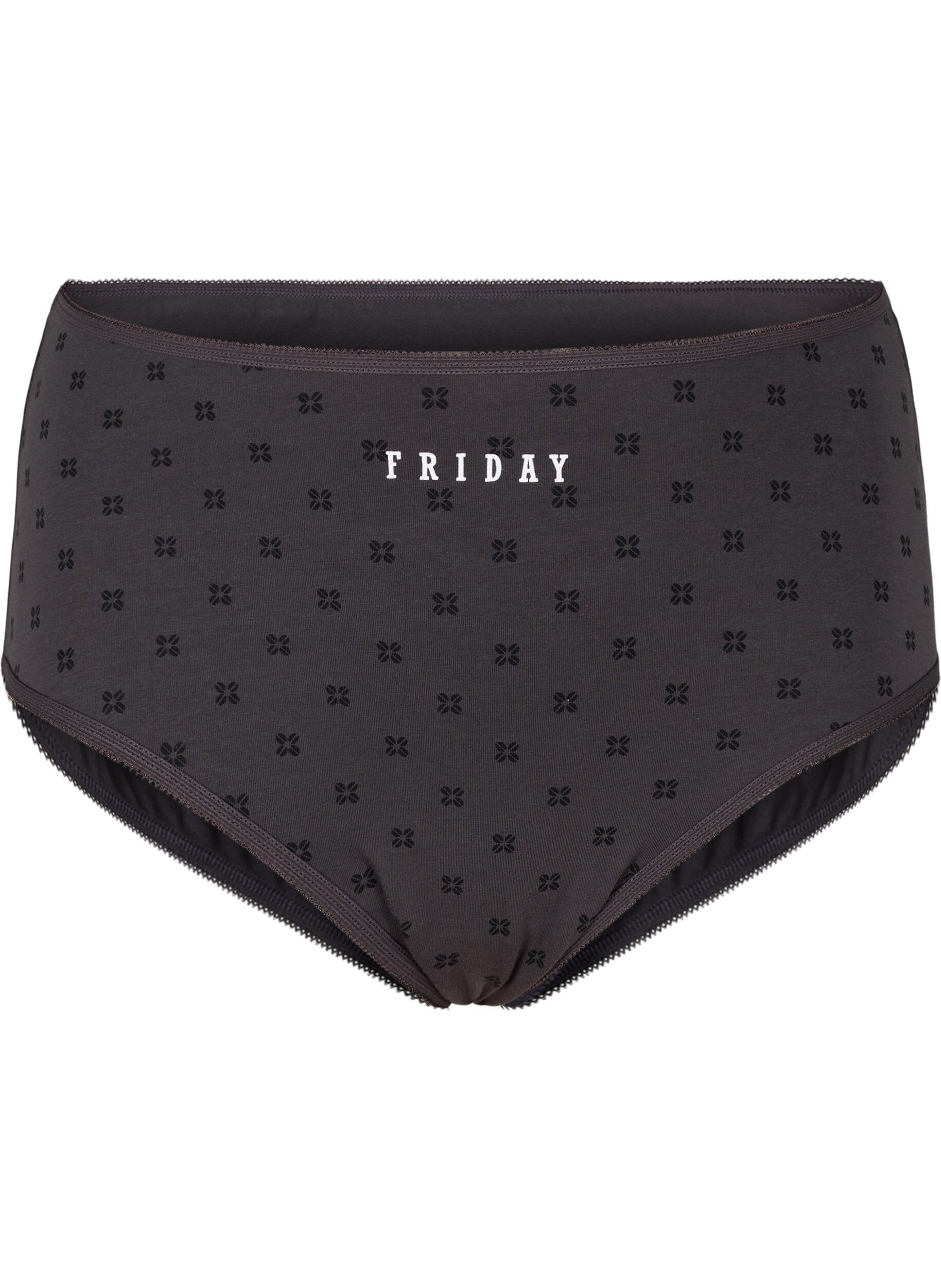 Zizzi 7-pack culottes hipster taille classique, Bordeaux fonc&eacute;, Packshot image number 3